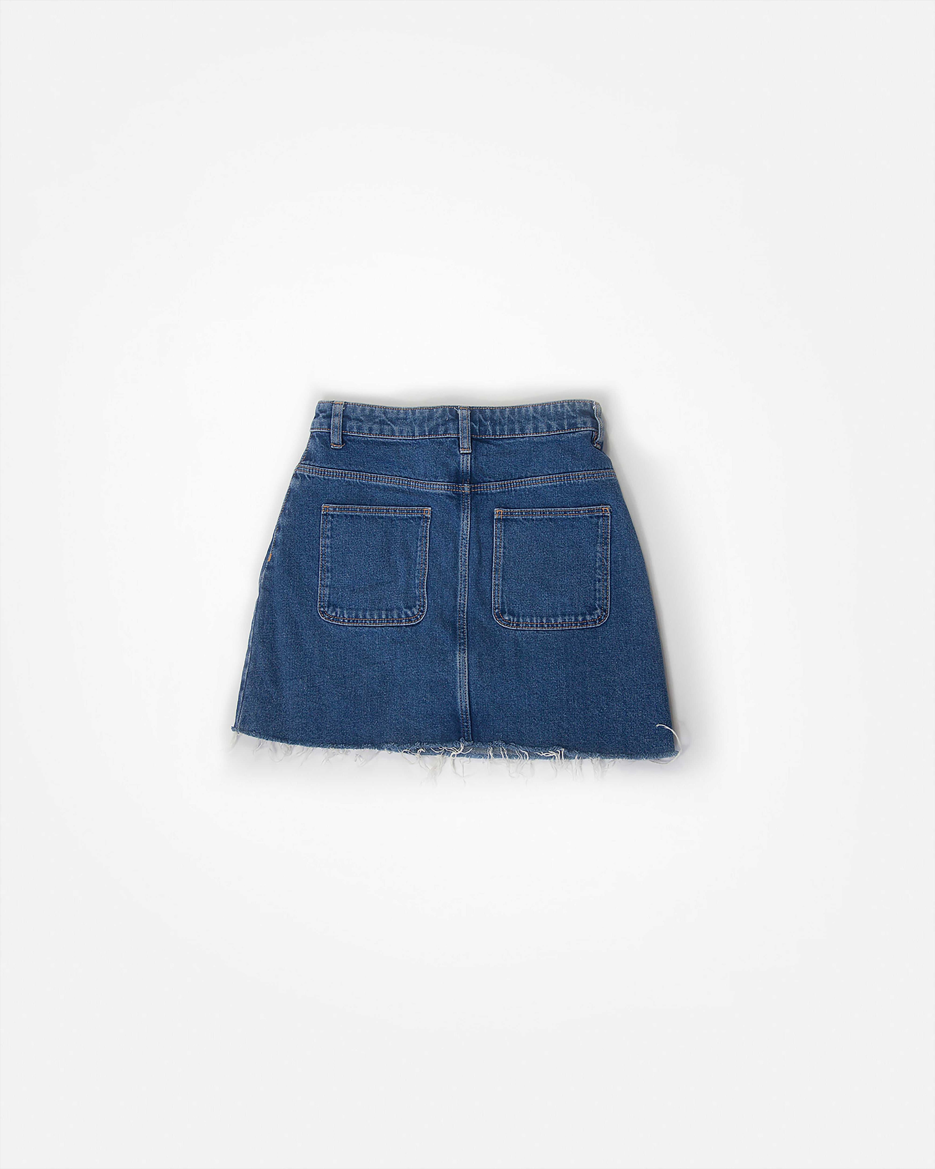 Zara button up modrá sukňa, S