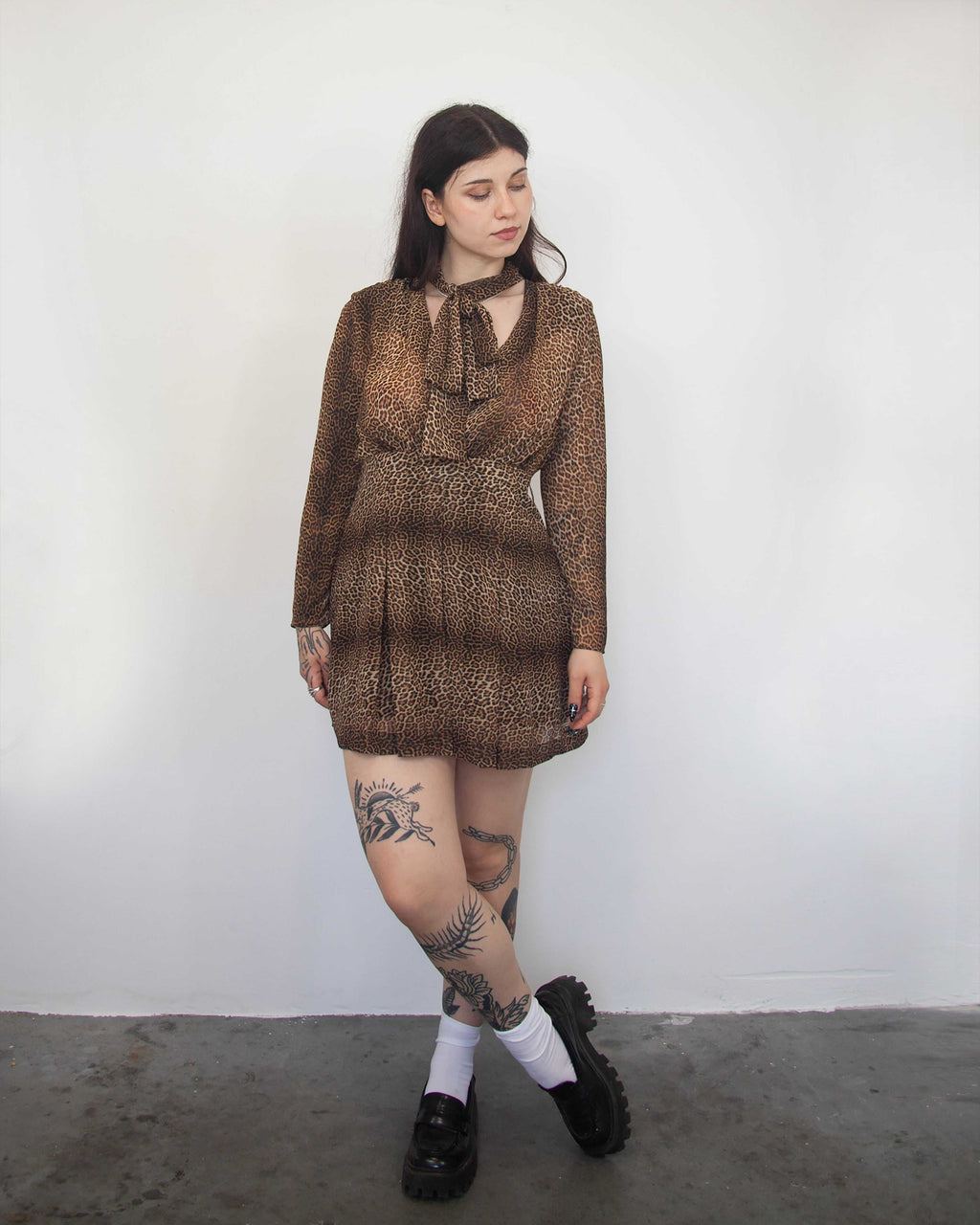 Zara leopard print šaty, S
