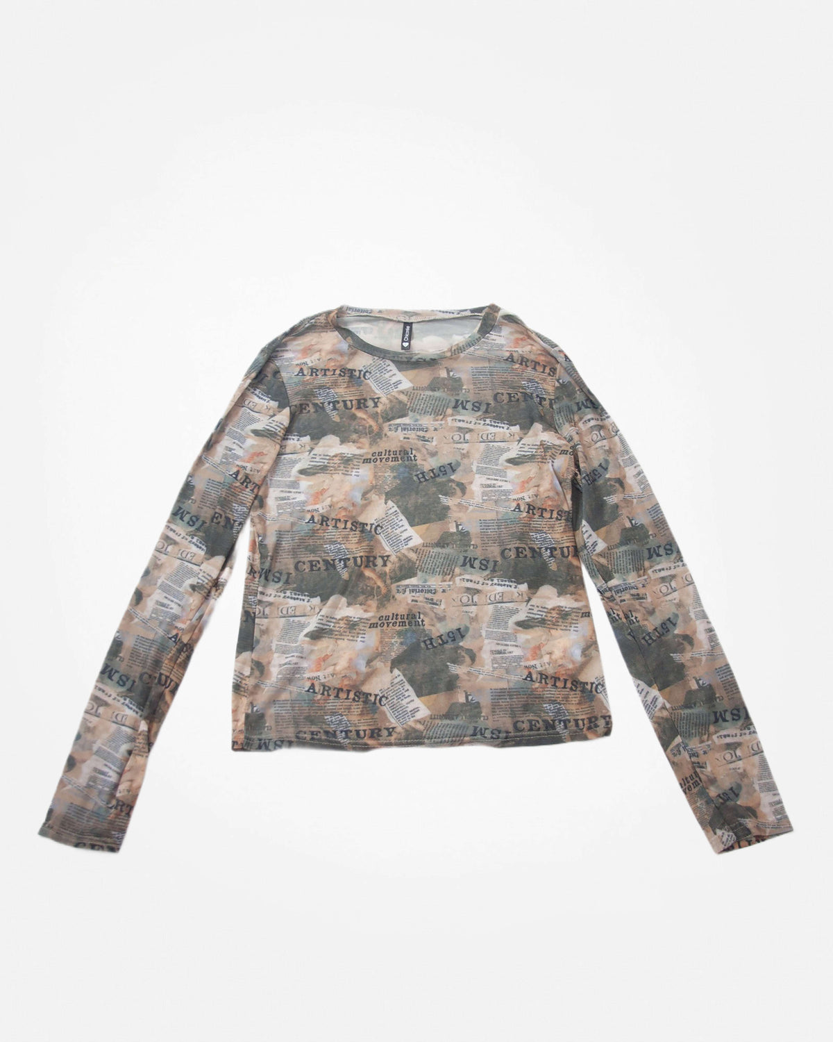 Y2K dámsky mesh top, L