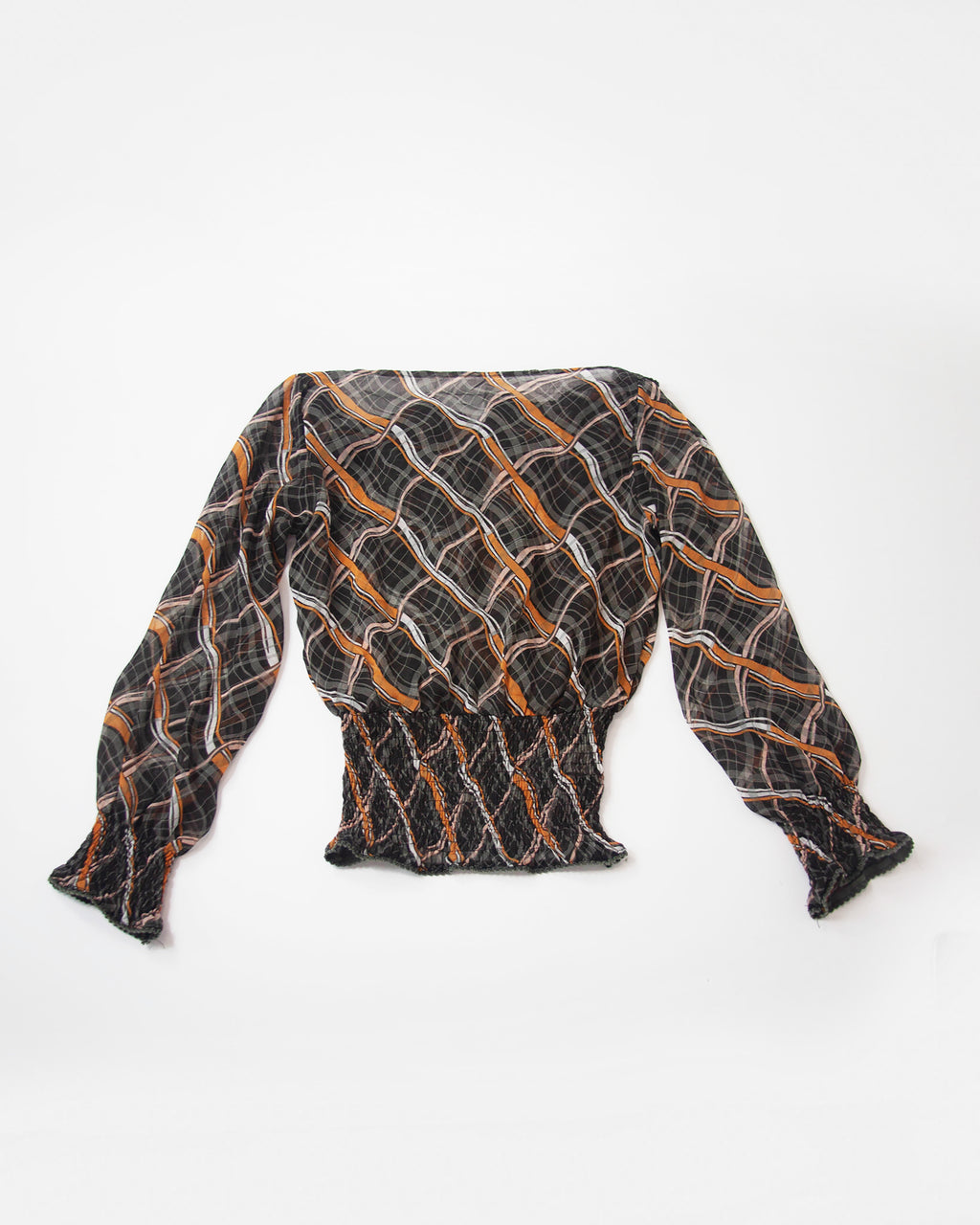 Vintage károvaný dámsky top, M