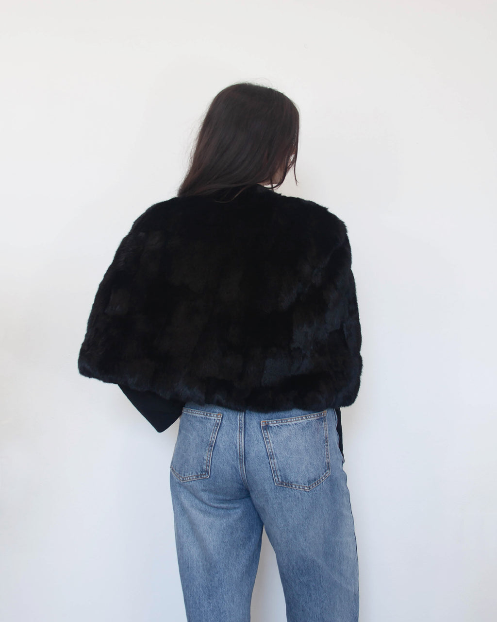 Vintage kožušinové bolero, S,M,L