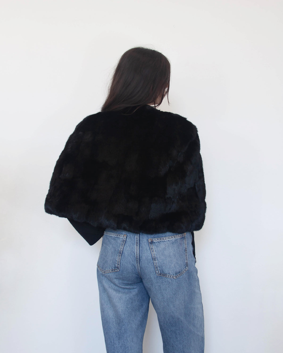 Vintage kožušinové bolero, S,M,L