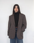 Dámske vintage vlnené oversized sako, M