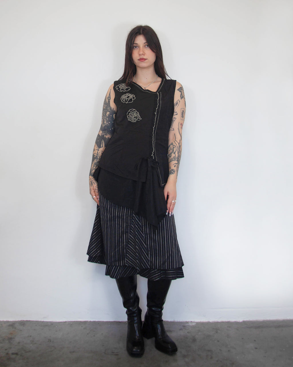 Vintage asymetrický top, M