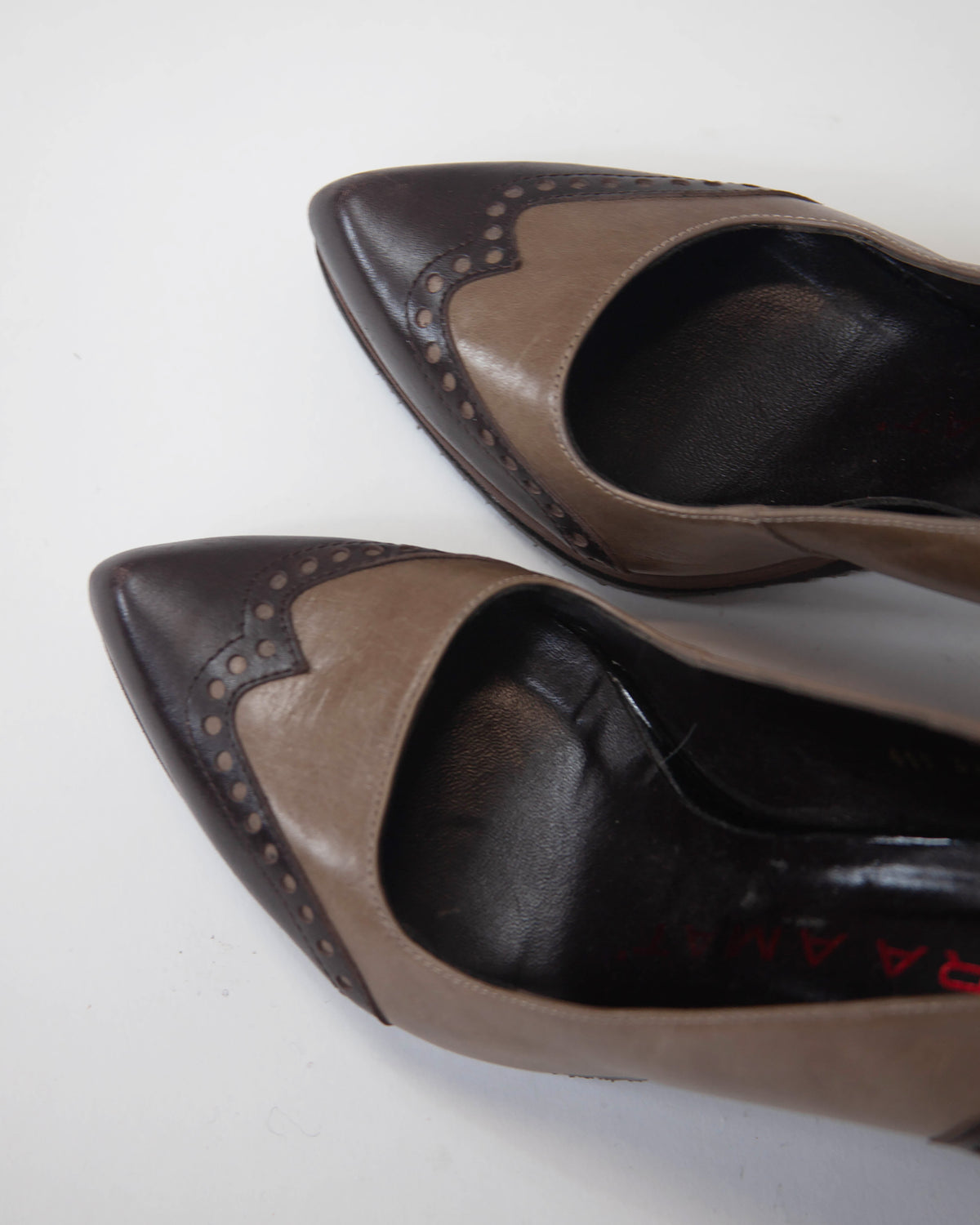Dámske kožené vintage lodičky, 40